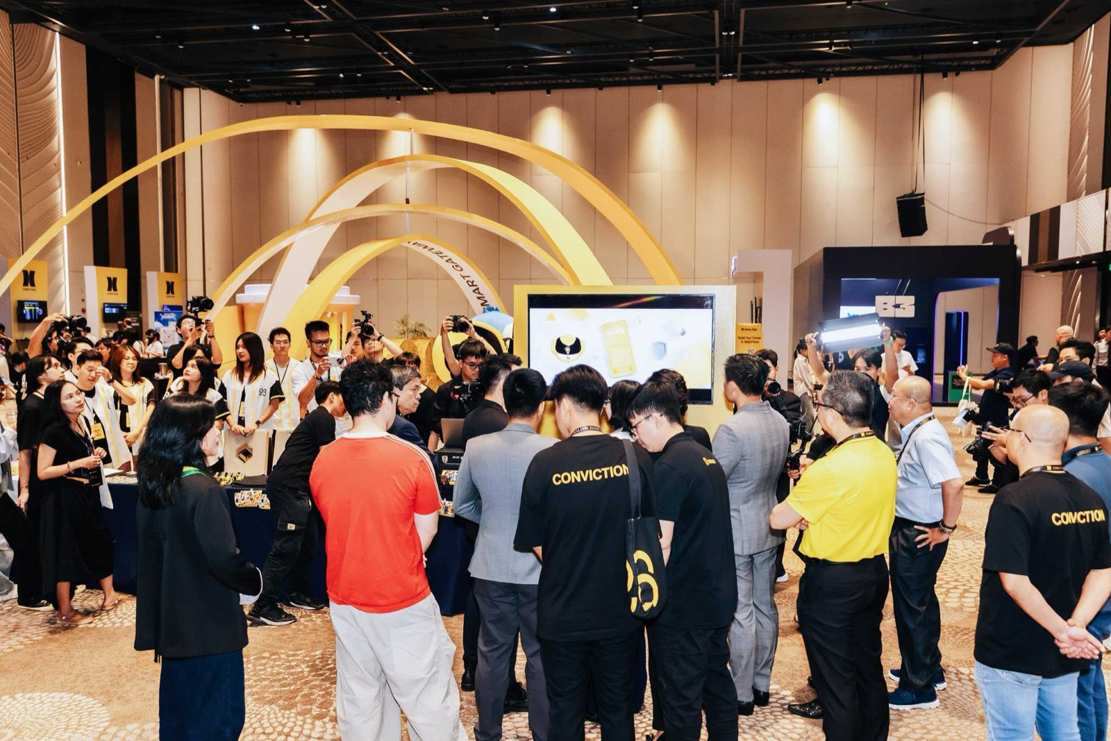 Expo area and brand booths